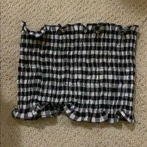 gingham tune top